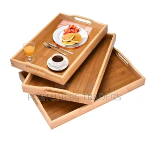 3pcs Bamboo Wooden Trays