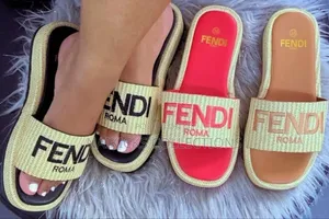 Fendi Beach Print Sandals