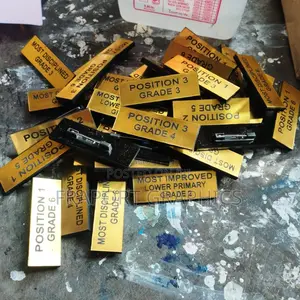 Engraved Golden Name Tags