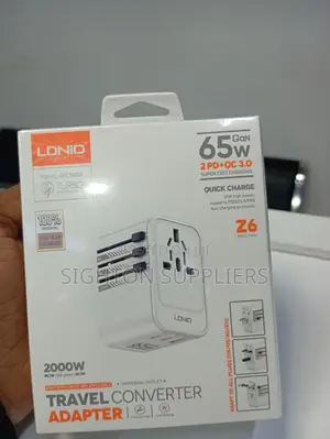 Ldnio 3 Usb Ports 65w Gan Travel Adapter Z6