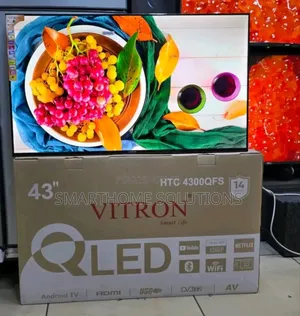 Vitron 43" Inch Qled Tv Fhd Smart Android Tv