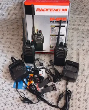 Portable Baofeng Bf-888s Walkie Talkie 3-5km Long Range 16ch- Pair