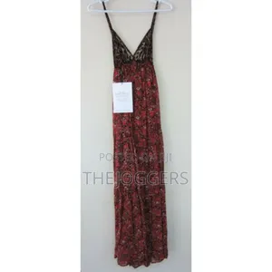 Blu Moon Leopard Floral Multi Color Brown Cami Maxi Dress
