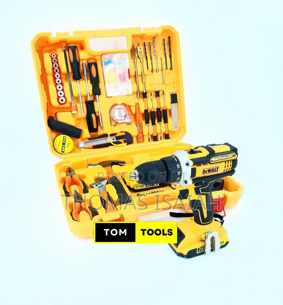 Dewalt 60pcs Tool Kit With Powerful 21v Cordless Drill