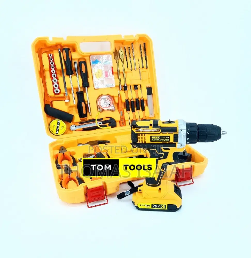 Dewalt 60pcs Tool Kit With Powerful 21v Cordless Drill