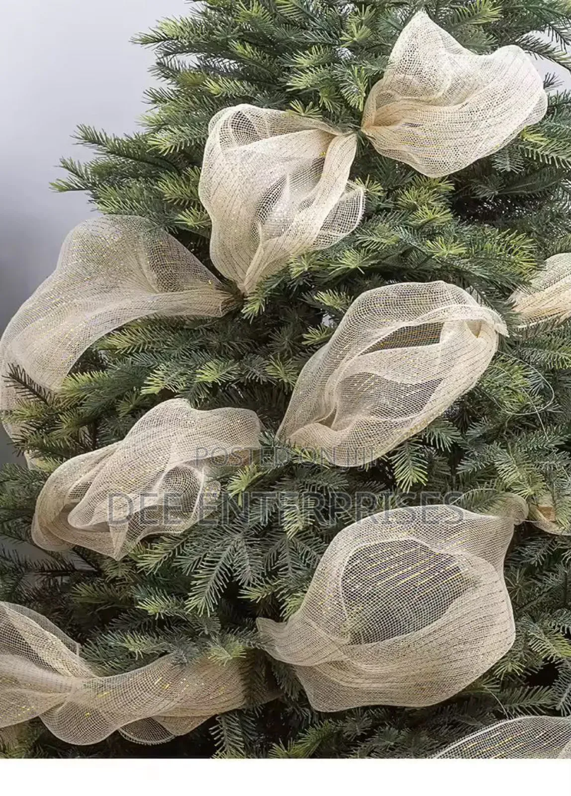 Christmas Ribbon Tree Decoration Mesh Tulle Roll Fabric