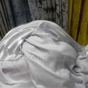 White Soft Plain Window Curtains and Door Curtains