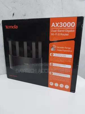 Tenda Ax3000 Dual-Band Gigabit Wi-Fi 6 Router, Model Tx12l Pro.
