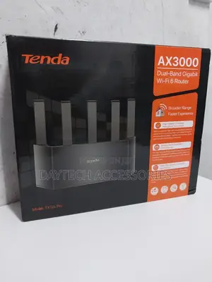 Tenda Ax3000 Dual-Band Gigabit Wi-Fi 6 Router, Model Tx12l Pro.