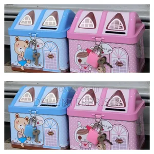 Metallic House Piggy Bank