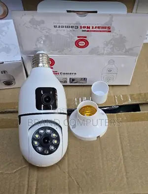 V380 Pro App PTZ Rotating Dual Lens Screen Smart Home Wifi Bulb Camera