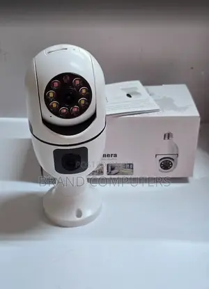 360 Rotating Dual Lens Wifi Bulb PTZ Camera