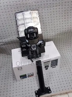 Solar Light 6mp 3 Lens Wireless Solar Panel Security Camera V380