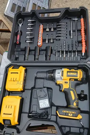 Toolset Drill With Two Batteries Bits