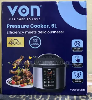 6 Litres Efficient Von Pressure/ Rice Cooker - Multifunctional