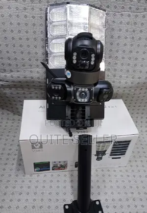 Solar Street Light With CCTV Camera Tripple Lens Security Solar Light