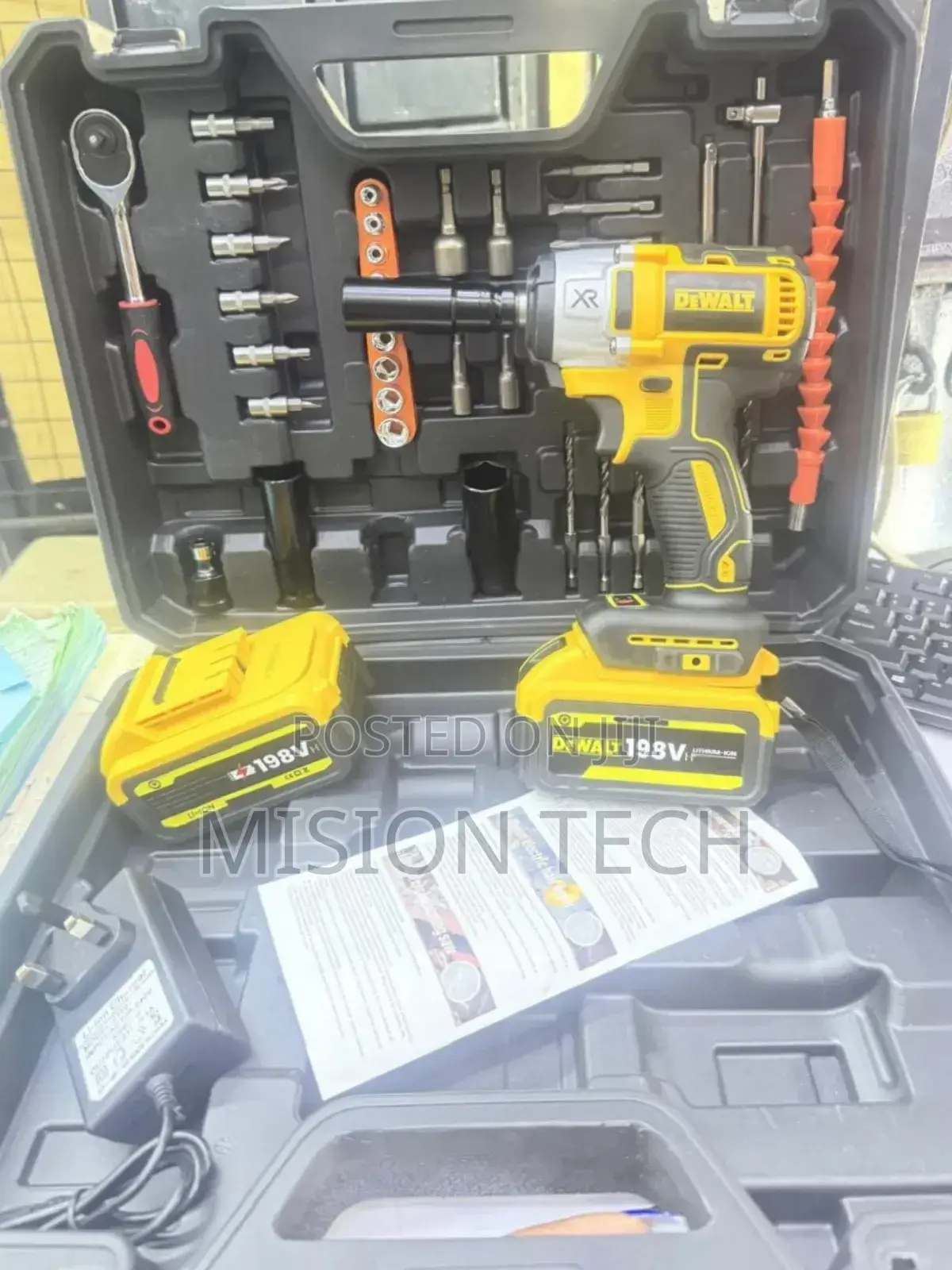 Dewalt Cordless Impact Wrench Kit.
