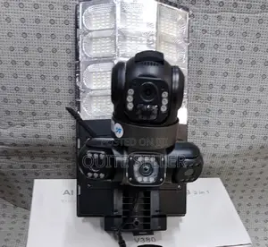 V380 Triple Lens Camera Solar Streetlight Powered Colored Night Vision