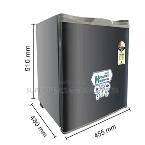 50 Litres Compact Mini Fridge Single Door Lockable Quiet Silver