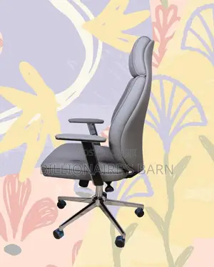 Heavy-duty Grey Executive Leather Office Chair — All-day Comfort