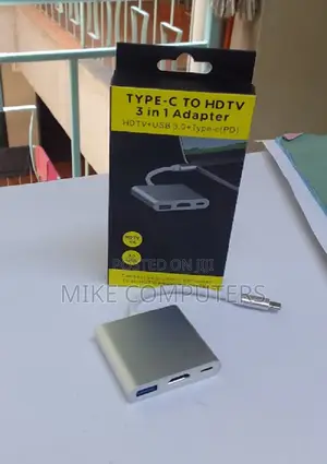 3-Port Usb Hub With Type-C Lan Adapter