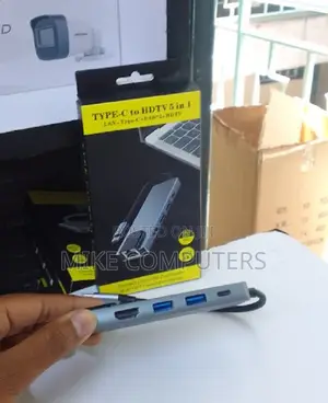 5 In1 Usb C Hub to Hdmi Lan Rj45 Ethernet 2 Usb 3.0