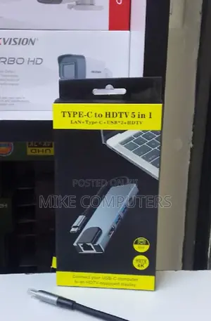 Newly 5 in 1 Usb Type C Hub Hdmi Usb C Rj45 Lan Adapter