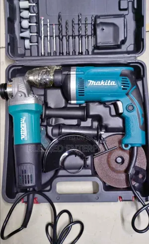 Makita Combo Drill/ Electric Angle Grinder 4 Inches and Drill