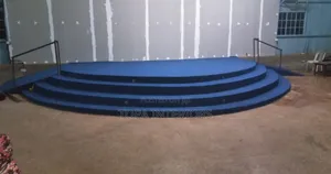 Navy Blue Quality and Durable Church Altar Carpets Installation