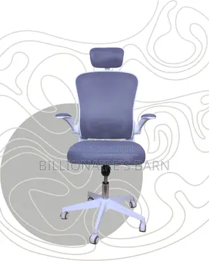 White Ergonomic Office Chair | Stylish Adjustable Height