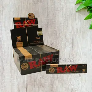 Raw Classic Black King Size Slim Brown Rolling Paper
