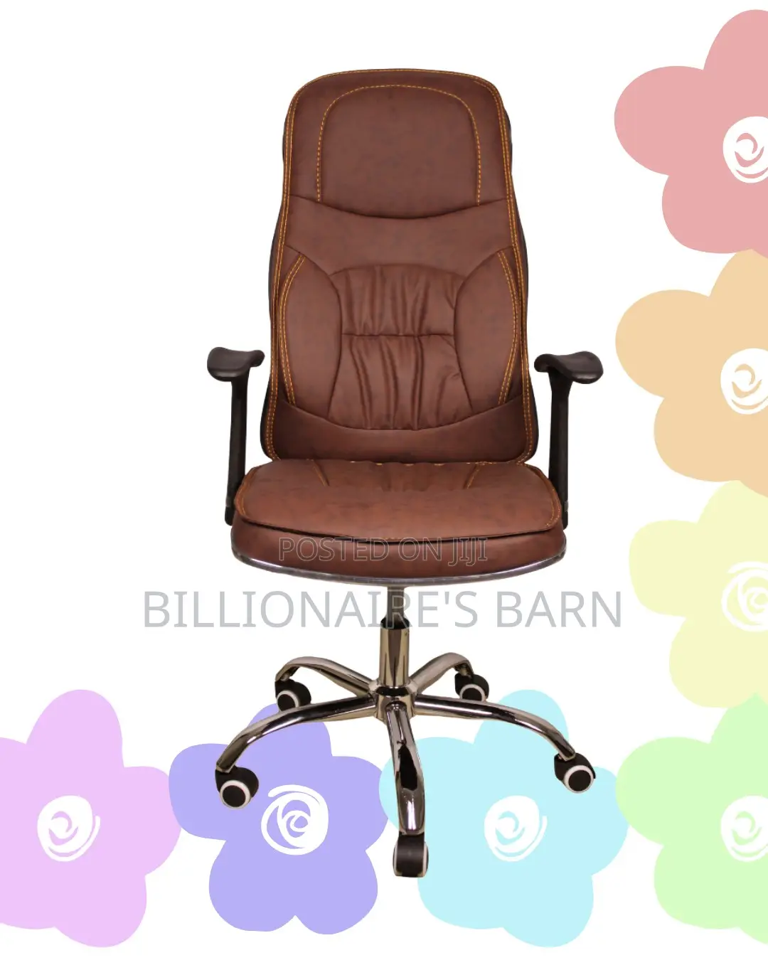Adjustable Ergonomic Executive Leather Chair | Headrest Support
