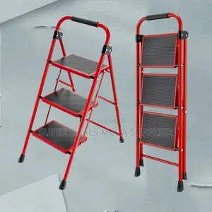 Kitchen 3 Step Folding Ladder | Anti-Slip Pedals, Easy to Carry