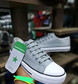 Gray Leather Converse All Star Sneakers