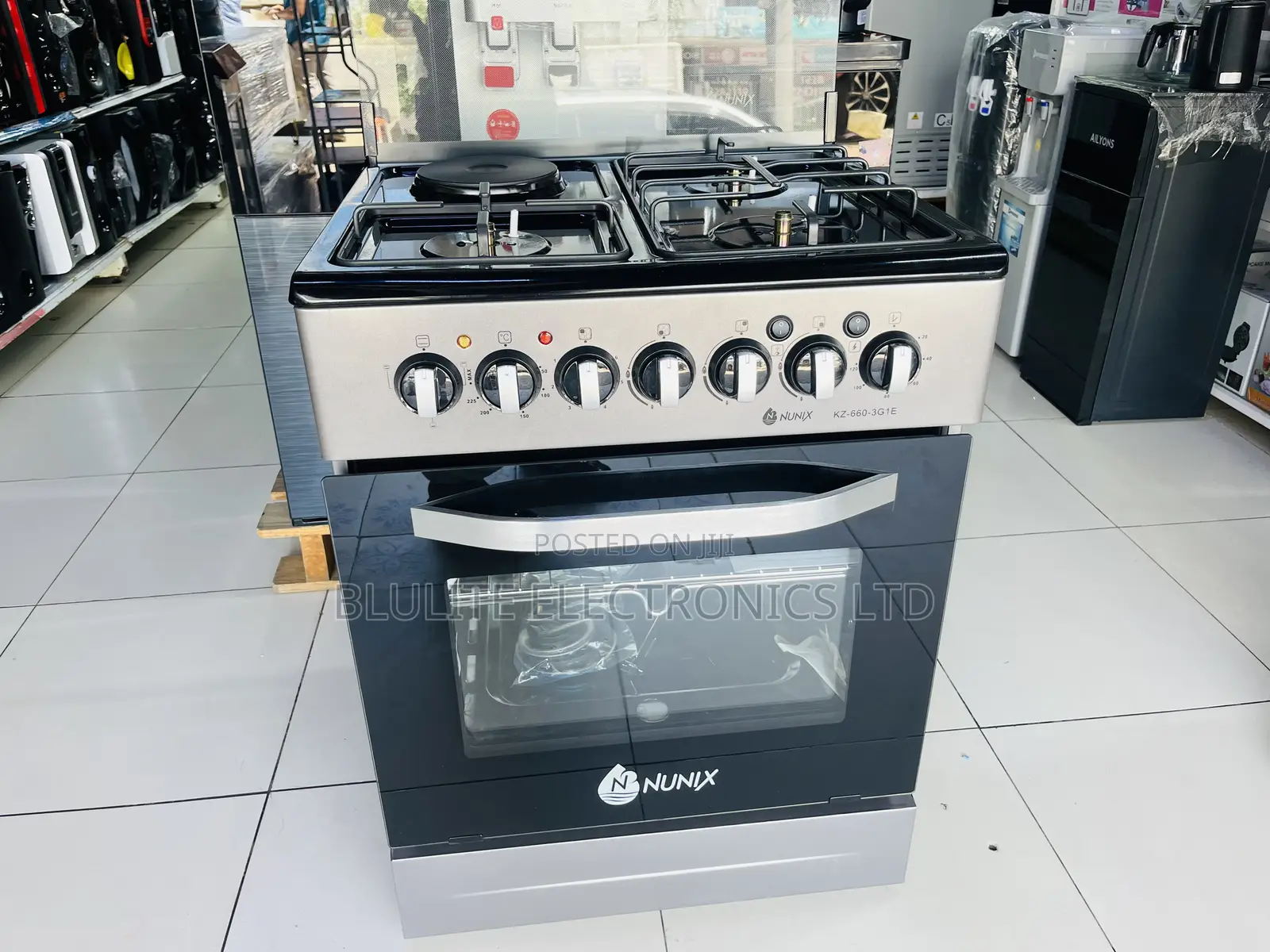 Nunix Standing Cooker, 60x60cm, 3+1, Electric Oven