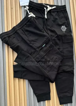 Black Cargo Sweatpants