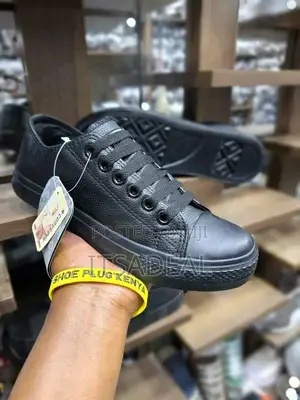 Black Leather Converse All Star Sneakers