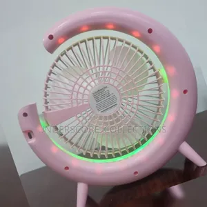 Rechargeable Colourful Desktop Fan Light (5 Colour Modes)