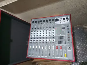 Powered Mixer With Black and Red Case