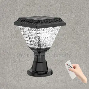 Waterproof Solar Pillar Lamp With Remote for Main Gate Lighting