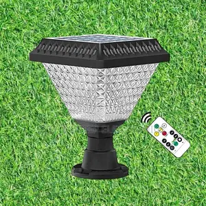 Remote Operated Solar Led Pillar Light Waterproof Outdoor Fixture