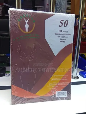 A Packet of 50pcs C4 Pocket Peel and Seal Gazelle White Envelope
