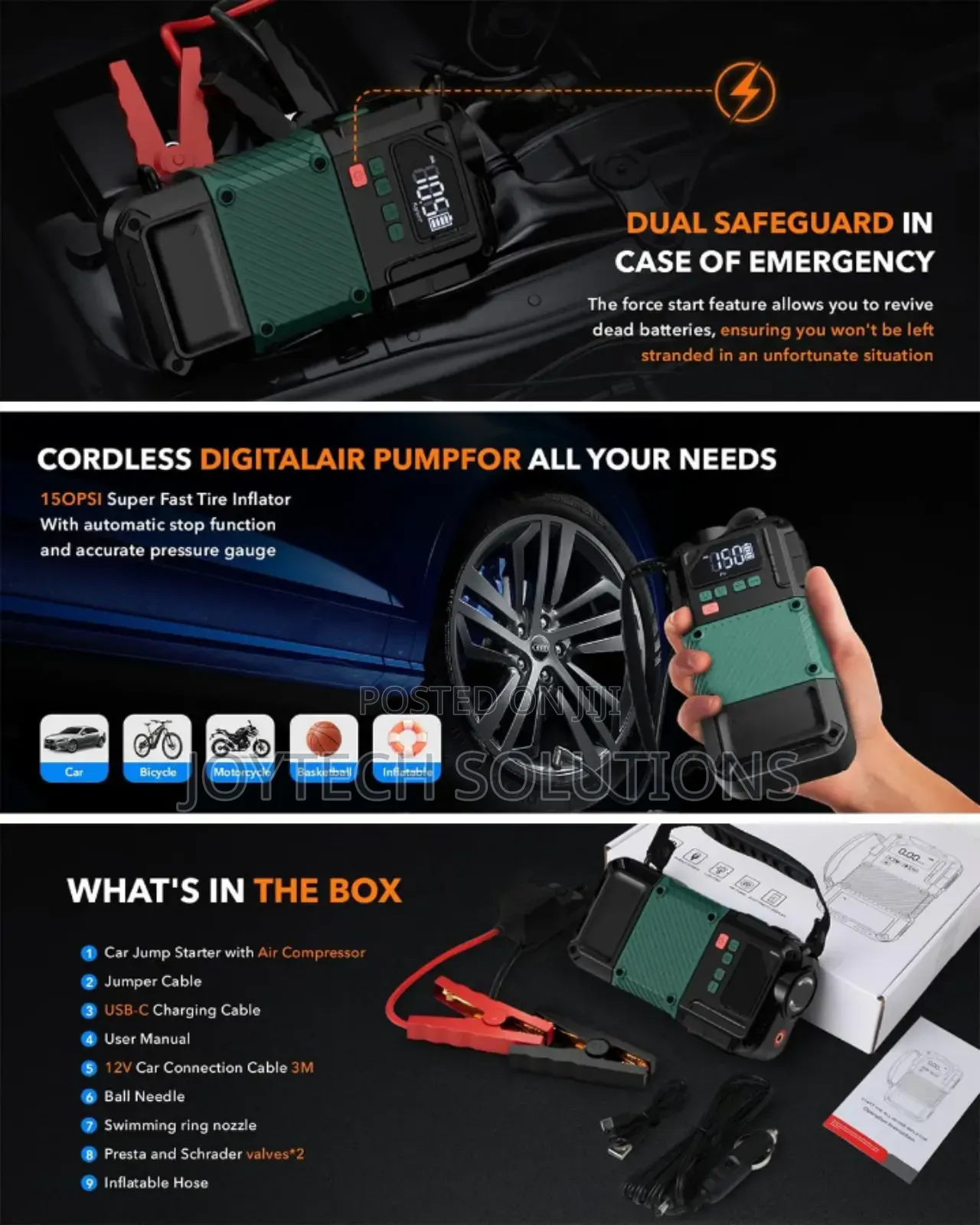 Car Jump Starter Portable/ Multipurpose Jump Starter