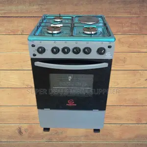 3 Burner+ Electric Plate Eurochef Cooker 50x55cm Compact Free Standing