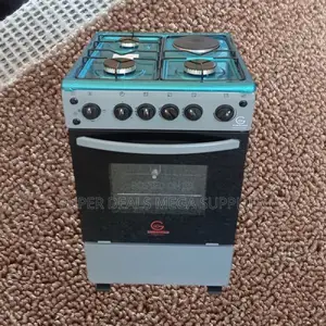 Compact Eurochef Cooker 3 Gas Burner + Electric Hot Plate 50x55cm Unit