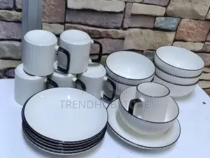 Flash Sale! 12pcs Japanese Dinner Set – 6pcs 8 Inches Plates + 6 Mugs