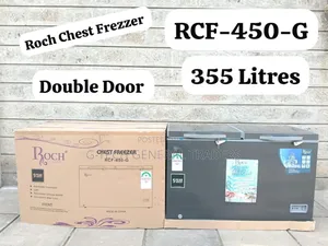 Roch 355l Double Door Dark Silver Chest Freezer