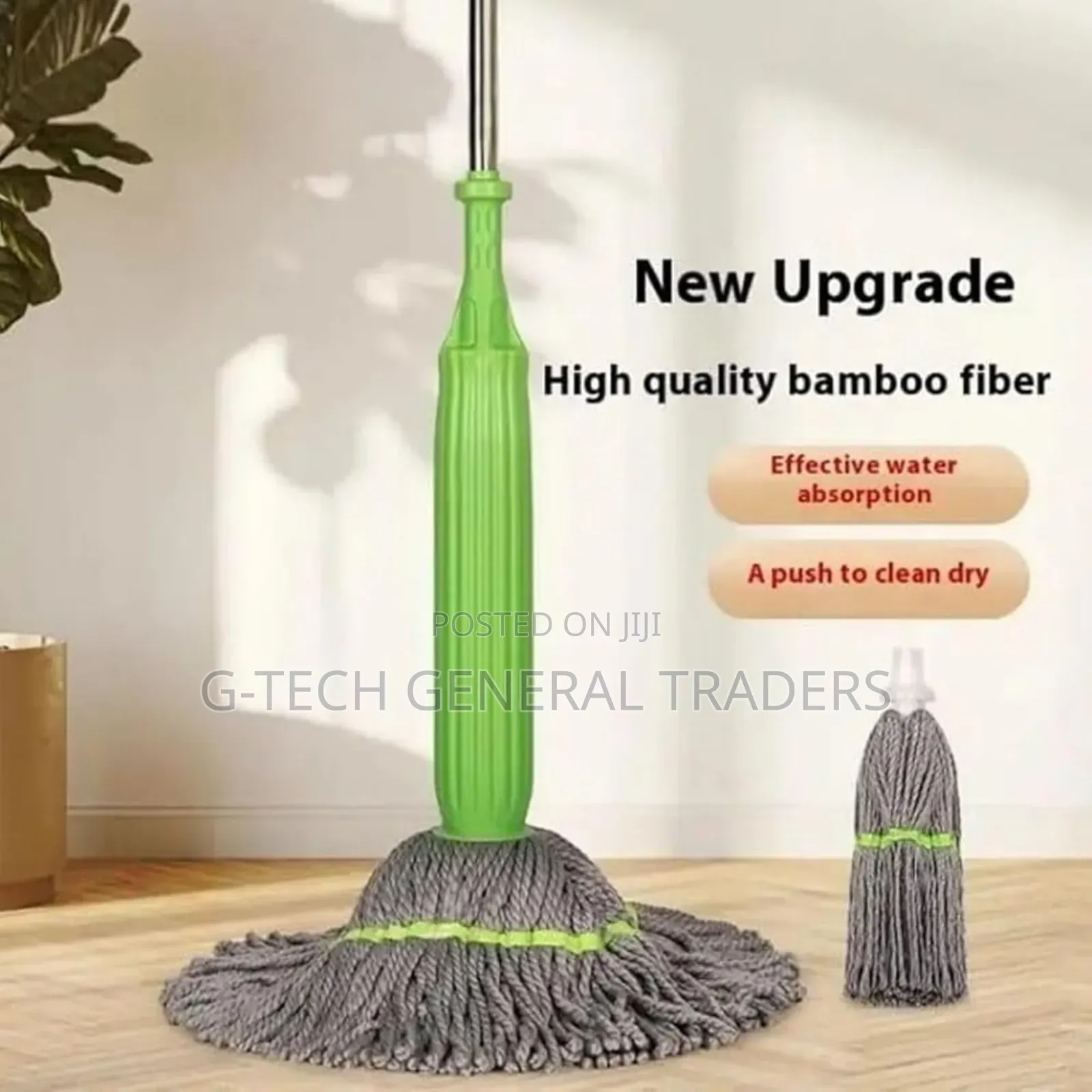 Bamboo Fiber Dehydration Mop-144cm