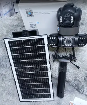 CCTV Camera 3 Lens 6mp Wireless 4g Sim Card Solar Light Street Lights