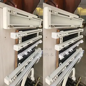 Off White Aluminium Curtain Rails With Full Accessories